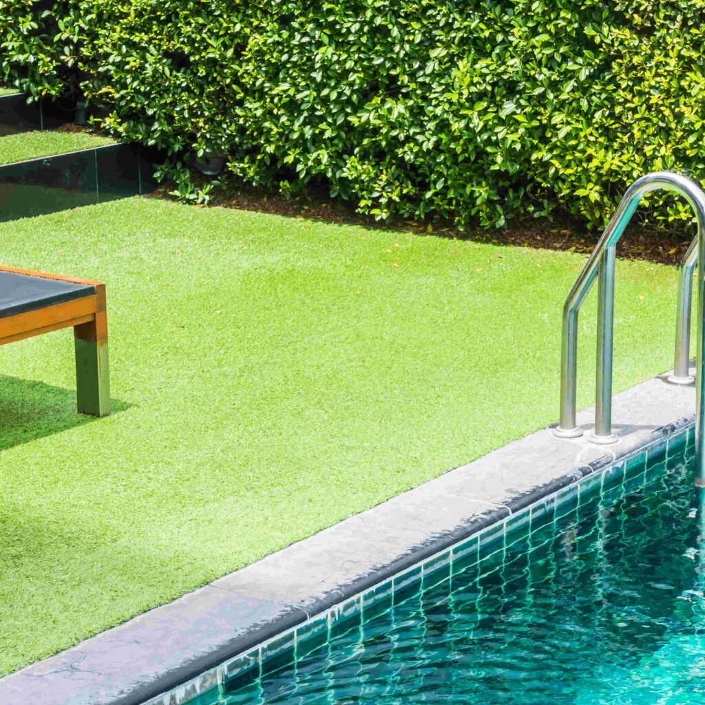 Artificial Grass Around Swimming Pool